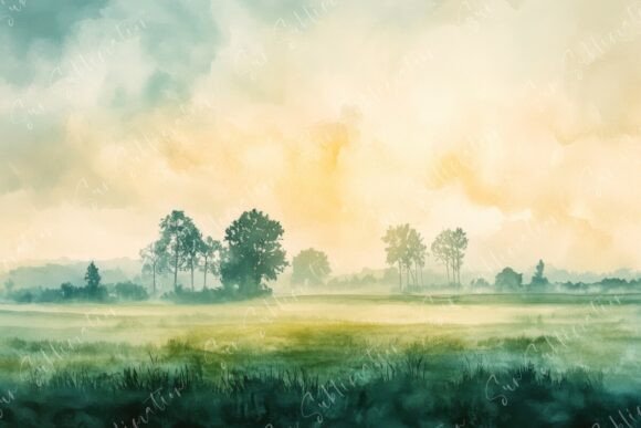 Download Serene Landscape at Dawn with Soft Hues - Premium Resources