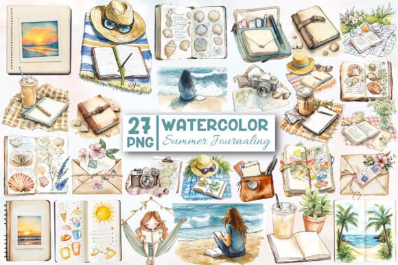 Download Summer Journaling Clipart - Journaling Collection